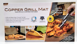 2 Pack Copper Grill Mat Non-Stick Copper Infused Brand New in Box 15.75&quot; by 13&quot; - £8.79 GBP