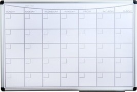 Craftex 36 x 24 in. Lacquered Steel Magnetic Monthly Planner Dry Erase B... - £147.02 GBP
