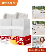 Durable 100-Pack 8x4.5x10 Kraft Paper Gift Bags – Perfect for Parties &amp; ... - $69.25