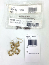 New Coach Earrings Double Drop Knot Circle Gold tone 96430 J2 - $71.27