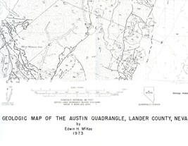 USGS Geologic Map: Austin Quadrangle, Lander County, Nevada - £10.28 GBP
