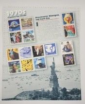 1999 USPS 1970s Celebrate the Century Stamp Sheet 15ct 33c B9 - £9.47 GBP