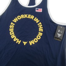 Under Armour Project Rock RWB USA Muscle Tank Top Mens Size Large Blue NEW - $39.95