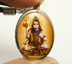 LORD SHIVA MAHADEV OM MAHADEVA GOD SIVA RUDRA BLESS 1980s HINDU LOCKET N... - £22.88 GBP