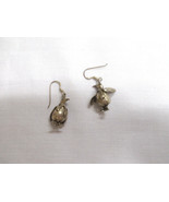 3D PENGUIN w MOVING WINGS HEAD &amp; FEET PREOWNED STERLING SILVER PAIR EARR... - £33.63 GBP