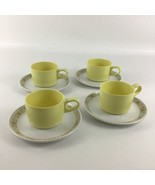 Amherst By Prolon Crazy Daisy Set Retro Melamine Coffee Tea Cups Saucers... - $43.51