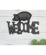 Rustic Country Farm Bacon Swine Pig Welcome Sign Wall Decor Cutout Plaqu... - £20.71 GBP