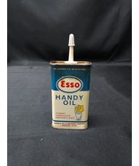Vintage Esso Oil Can Handy Oiler Lubricant 4 fl oz Tin, Drop Man Graphics  - $19.64