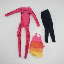Barbie Sized Clothes Seaworld Wet Suit Lace Tutu Shirt Black Pants Lot V... - $18.69