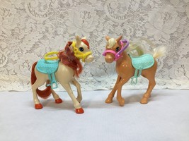 2 Mattel Barbie Chelsea Doll Ponies Horses Sweet Orchard Farms Pet Animal - £9.92 GBP