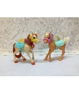 2 Mattel Barbie Chelsea Doll Ponies Horses Sweet Orchard Farms Pet Animal - £9.76 GBP