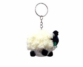 Mia Jewel Shop Farm Animal Puppet Wool Figurine Lightweight Keychain Metal Ring  - £9.40 GBP