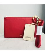 HOBO GO Tour Leather Zip Pouch Bag, Wristlet, with Lanyard, Red/Gold, NWT - $97.20 CAD