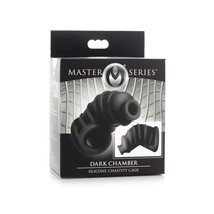 Master Series Dark Chamber Silicone Chastity Cage - $29.48