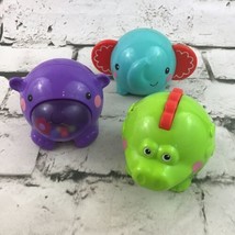 Fisher-Price Stacking Rattle Animals Hippo, Elephant, &amp; Alligator Sensor... - $9.89