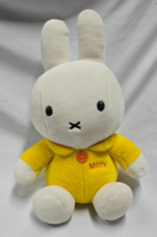 Authentic Vintage Miffy Plush 15” Bunny Rabbit Dick Bruna Yellow Outfit ... - $29.69