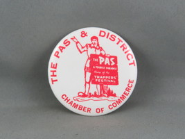 Vintage Community Pin - The Pas Maintoba Chamber of Commerce - Celluloid Pin - £11.99 GBP