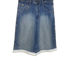 Southpole Men&#39;s Premium Core Vintage Jeans Shorts Dark Blue Size 34 Rare... - £44.72 GBP