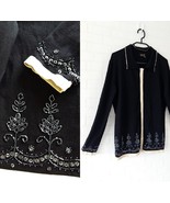 Eugen  Klein Ladies Silk Knit Cardigan /Embellished Beaded /Size UK12/US... - £18.18 GBP