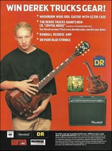 Allman Brothers Derek Trucks Band Washburn WI68 Idol guitar 2003 contest ad - £3.17 GBP