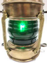 Vintage Brass Electric Red/Green Lamp Maritime Ship Lantern Boat Light Decor - £89.28 GBP