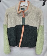 NWT Wild Fable Full-Zip Color Block Sherpa Jacket Green Size Large - £13.89 GBP