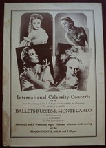 Russian Ballet Program Vancouver Bc 1930&#39;s Beacon Theatre - £30.37 GBP