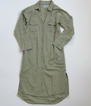 One Teaspoon Desert Ranch in Military Green Button Front Shirt Dress XS - $42.00