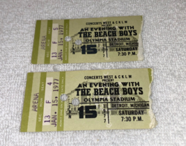 THE BEACH BOYS 1977 CONCERT TICKET STUBS OLYMPIA STADIUM DETROIT MI BRIA... - £58.56 GBP