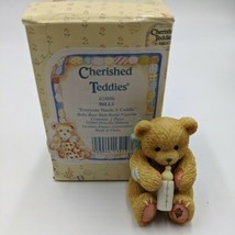 VTG Enesco Cherished Teddies Figurine Bobbie Baby Bear 624896 Friendship 1993 - £11.36 GBP