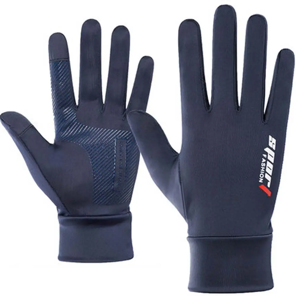 Motorcycle Gloves Breathable Ice Silk Non-Slip Anti-UV Outdoor Sports Rider - £11.32 GBP