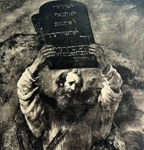 Rembrandt 1944 Moses Showing The Tables Of Law Gravure Phaidon Art Print DWU9 - $119.99