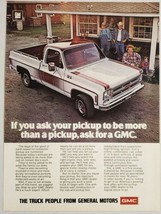 1976 Print Ad GMC Pickup Truck with Fancy Paint Job Happy Owner - £9.13 GBP