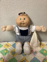 Vintage Cabbage Patch Kid Preemie Head Mold #3 Green Eyes Wheat Tuft 1985 - £111.50 GBP