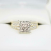 2Ct Rotondo D/VVS1 Diamanti Finti Fidanzamento Anello Donna 14K Giallo Dorato - £56.33 GBP