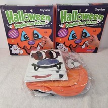 SET OF 2 Halloween Pumpkin &amp; Ghost Face Sticker Foam Board Decoration Craft Kit - £15.89 GBP