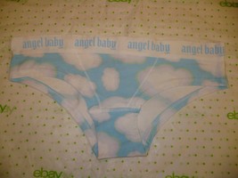 Rue 21 Women&#39;s Bikini Panties LARGE Angel Baby Blue with Clouds New - £7.74 GBP