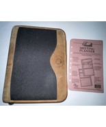 Franklin Quest Planner Green Line Black Canvas Brown Leather Trim 7 Ring... - $35.15