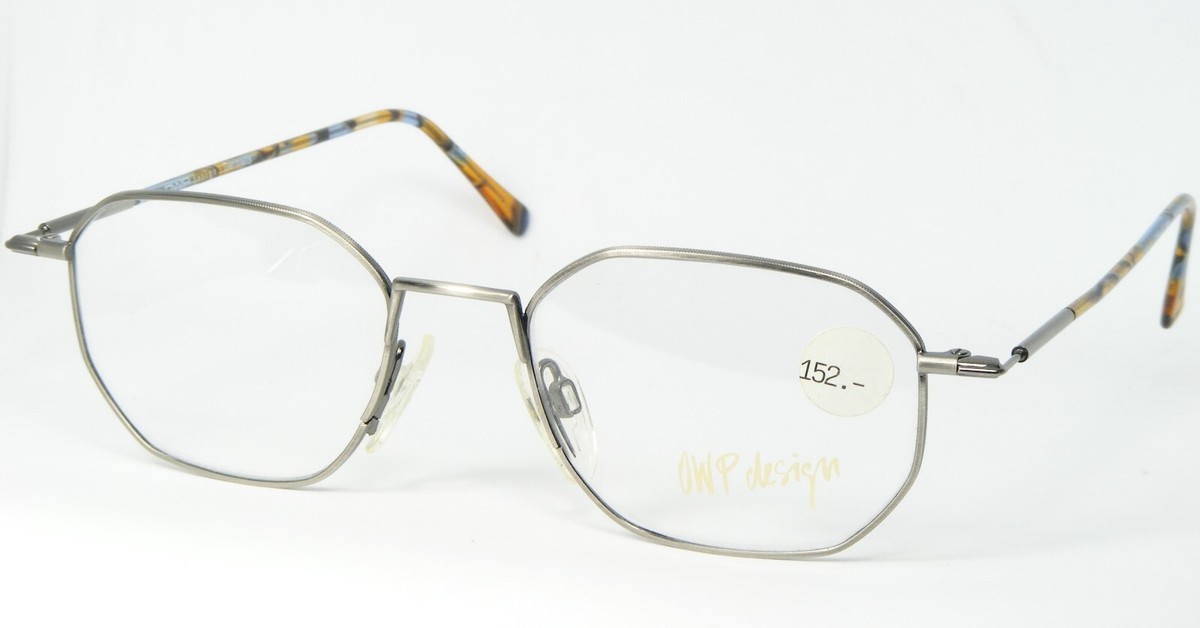 Gafas Vintage OWP Diseño 8465 432 ANTIQUE SILVER 52-19-150 Alemania - $76.22