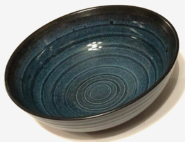 TRENDS TODAYS Stoneware Blue Black Swirl Circular Design Soup Cereal Bow... - £6.75 GBP