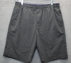 VOYAGER Performance Short Men&#39;s Large Gray Solid Stretch Elastic Waist P... - $17.35
