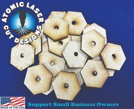 MDF Hex Bases with 5mm Magnet Holes Many Sizes Available Hexagon FAST SH... - $4.19 CAD