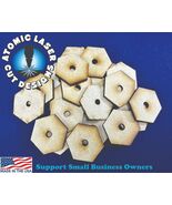 MDF Hex Bases with 5mm Magnet Holes Many Sizes Available Hexagon FAST SH... - $2.99