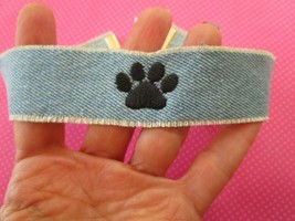 Paw print denim choker- 3 PIECE SET - £9.37 GBP