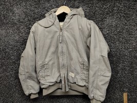 Vintage Field N Forest Canvas Chore Jacket Ladies Medium Hooded Full Zip Coat - £28.99 GBP