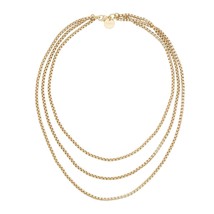 Eklexic Triple Layer Thin Luciana Box Chain Necklace Size One Size - €103,46 EUR