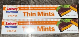 Zachary Thin Mints Orange Dark Chocolate 2-Boxes 5.5 Oz Christmas 08/15/... - £12.46 GBP