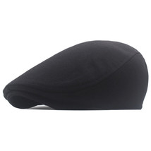 Black Solid Color Cap Mens - £3.14 GBP