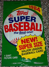 RARE Unopen 1984 Topps Super Size MLB Baseball Picture Card Pack- Al Holland - £3.96 GBP