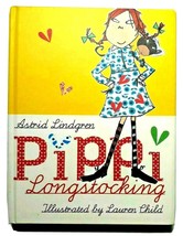 Pippi Longstocking by Astrid Lindgren (Hardcover) Large Print illustrated  - £9.27 GBP